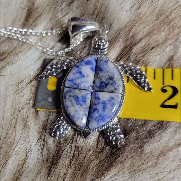 Brazil Sodalite Turtle Necklace - Picture 7 of 8
